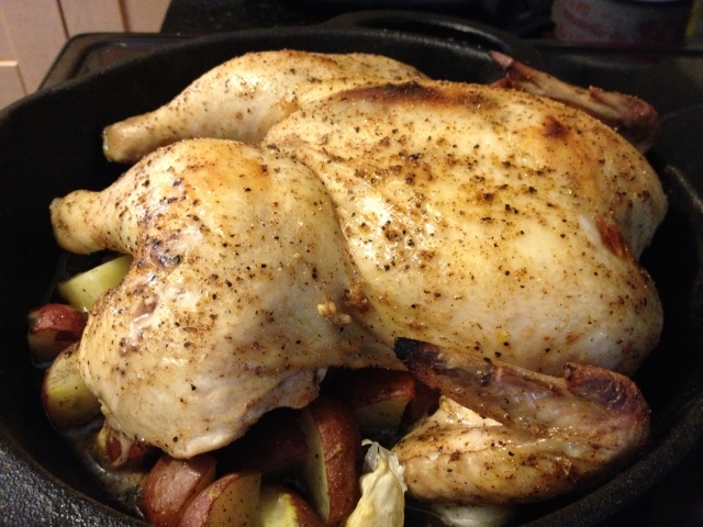 Not the most beautiful chicken but this recipe has major potential. 